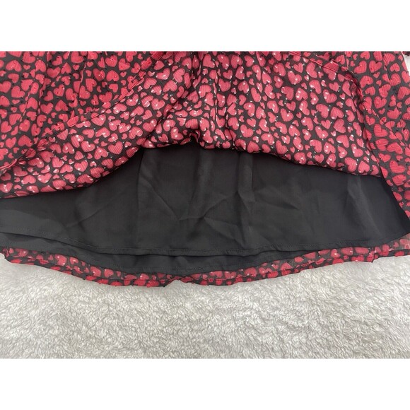 Eliane Rose Heart Print Vneck Short Party Dress Womens Small Textured 3D Cottage - Picture 8 of 11